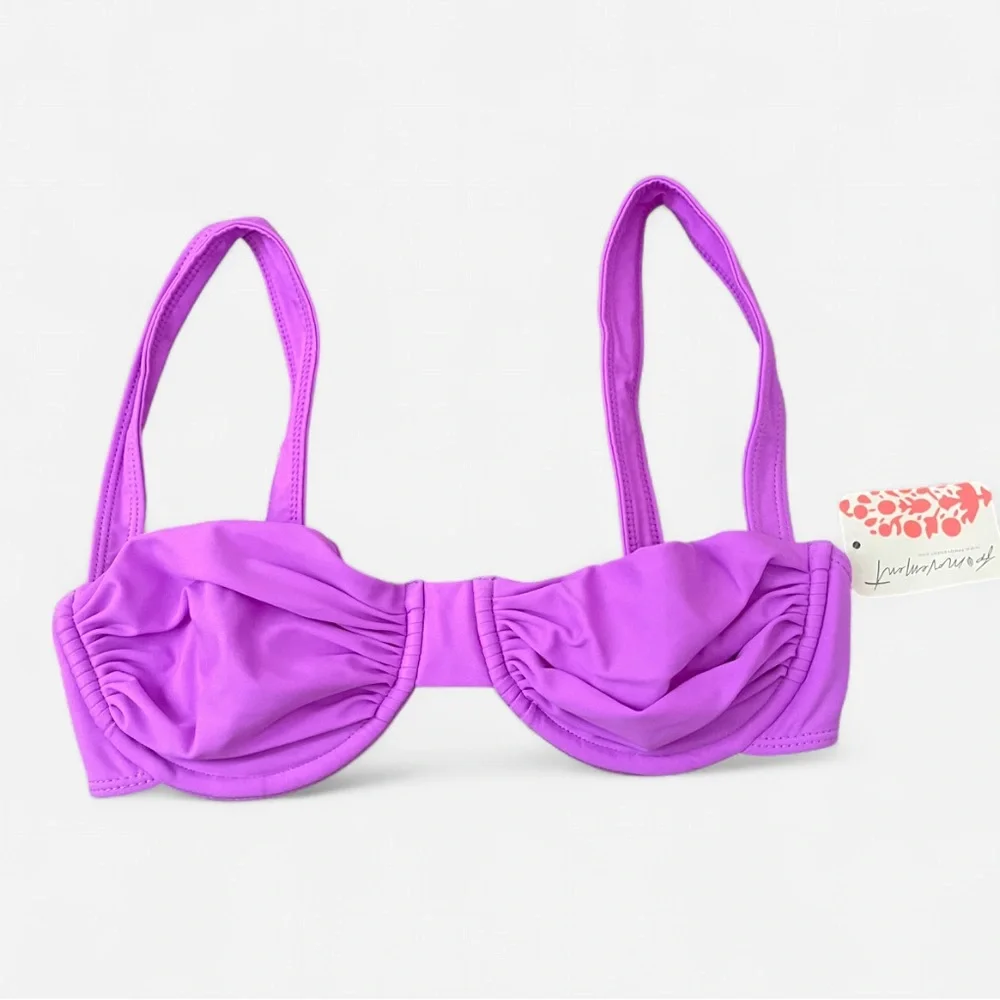 Free People Belle The Oracle Bikini Top in Purple Size XS New